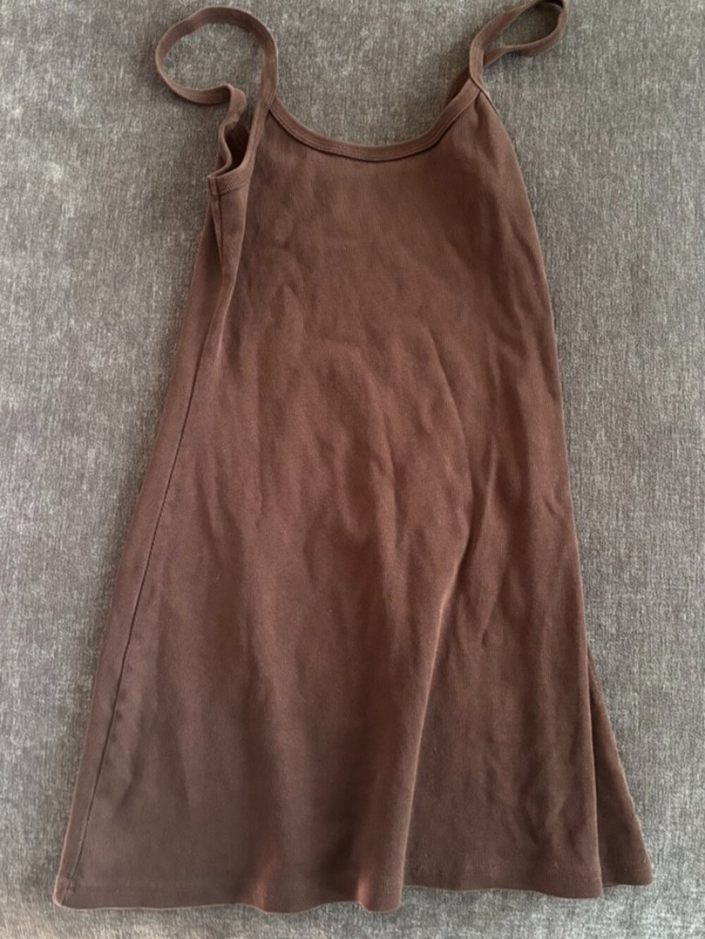 Los Angeles Apparel Heavy Rib Spaghetti Mini Dress Medium